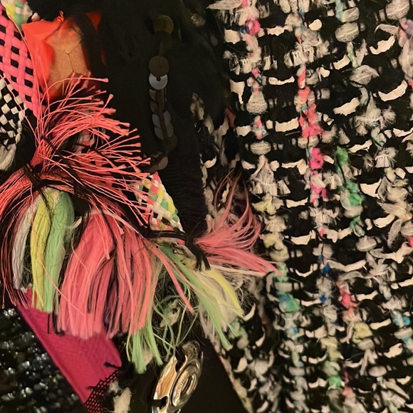 VINTAGE Marc Jacobs Embellished Tweed Military Jacket in size 6 - Picture 11 of 11